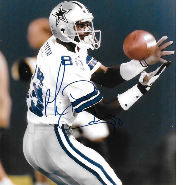Hall of Fame Receiver MICHAEL IRVING Great Looking Signed 8x10 Game Day Photograph