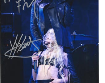 Foto autografiada de 8x10 de Marilyn Manson, el excéntrico cantante Taylor Momsen
