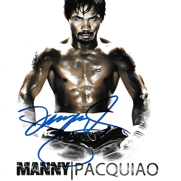 One of a Kind Hall of Fame Boxer MANNY PACQUIAO 8x10 Autographed Photo