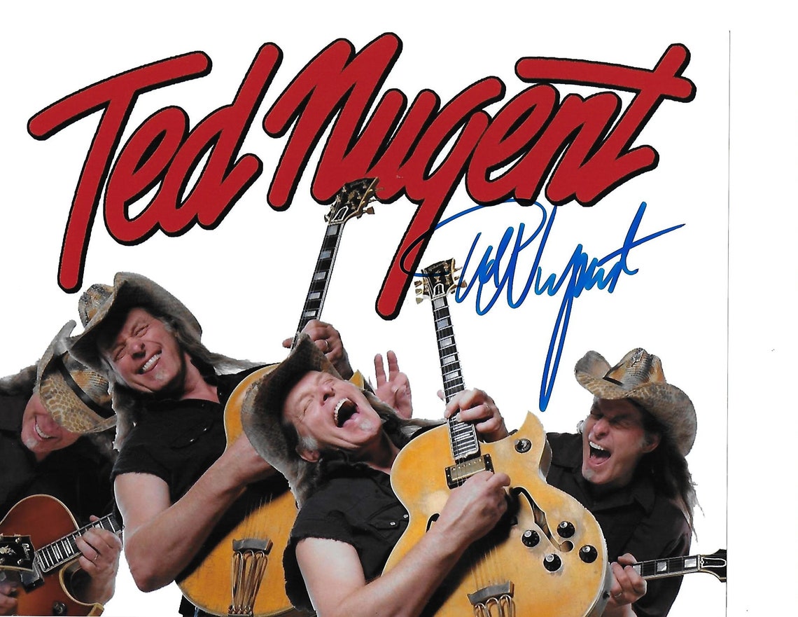 Motor City Madman Rocker TED NUGENT Authentic Autographed - Etsy - Ted Nugent Height – The Motor City Madman In Inches