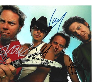Truly the Greatest Heavy Metal Band "METALLICA" Band Signed 8x10 Group Photograph
