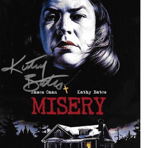 Atriz premiada KATHY BATES Ótima foto promocional de filme autografada 8x10