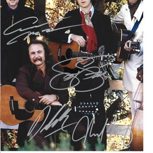 Hall of Fame Rock N Roll Band "CSNY" Band signiert 8x10 Super Fotografie !!