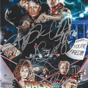 Iconic All Time Movie Favorite "Back To The Future" Super Cast Signed 8x10 Promo Pic