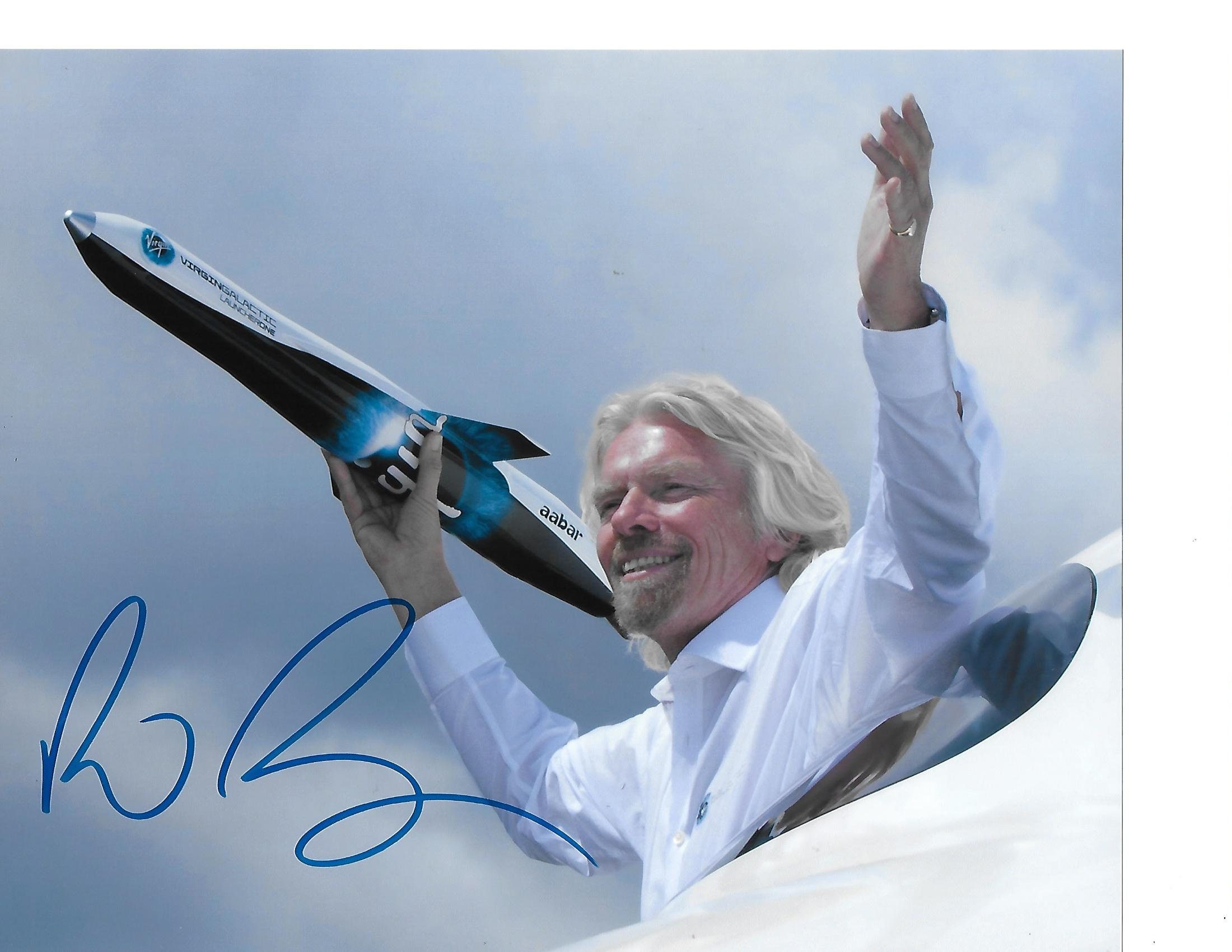Business Magnate RICHARD BRANSON Super Nice Autographed Photo on 8x10