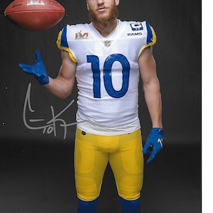 Great Looking Football Star and Mvp COOPER KUPP Signed 8x10 Photograph