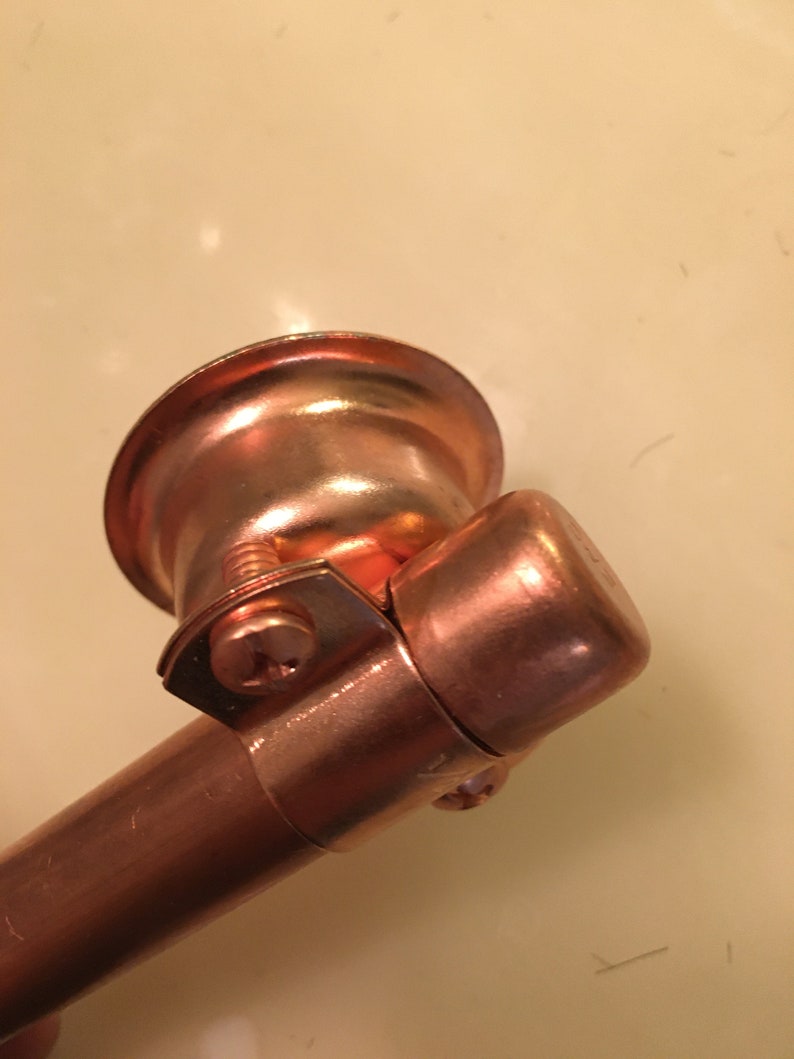 Solid Copper Curtain Rod Etsy