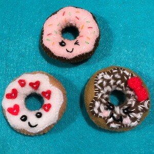 Happy Little Donut Magnet Trio