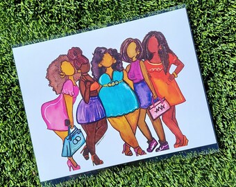 Girlfranz Art Print - Stylish Fashion Illustration (8.5x11)