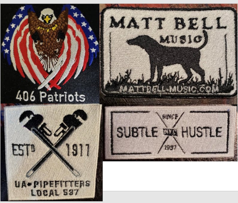 Embroidered Custom Patches Sew On Iron On VELCRO® or Peel Etsy