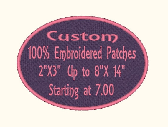 Custom Patches, Iron on Or Sew on Embroidered Patches