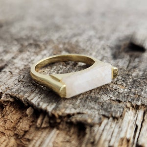 Moonstone Bar Ring