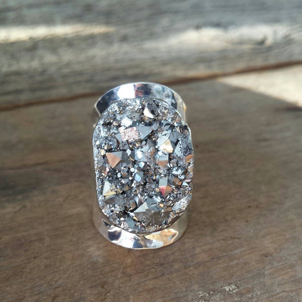 Mercury Druzy Ring