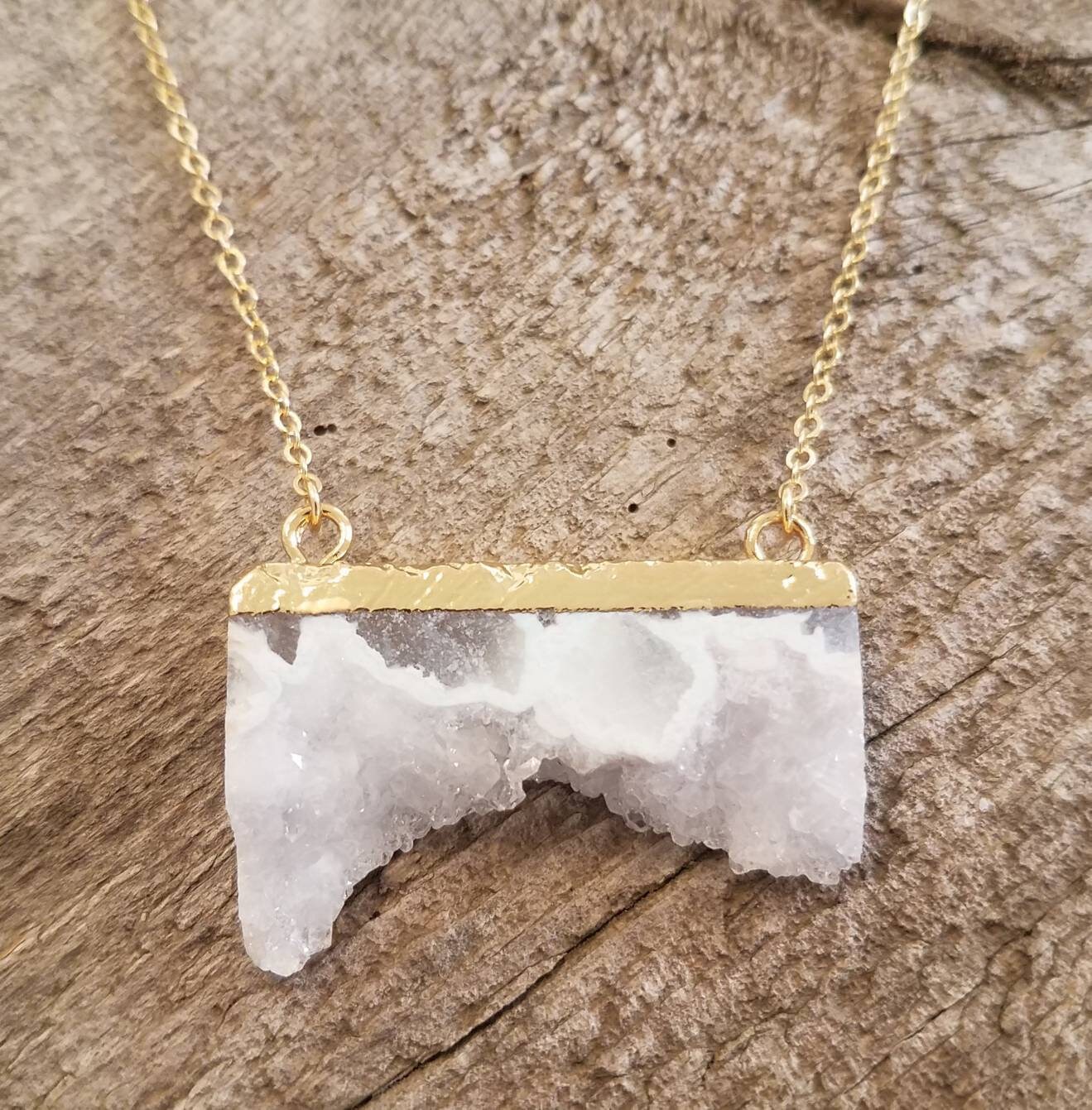 Quartz Necklace Etsy