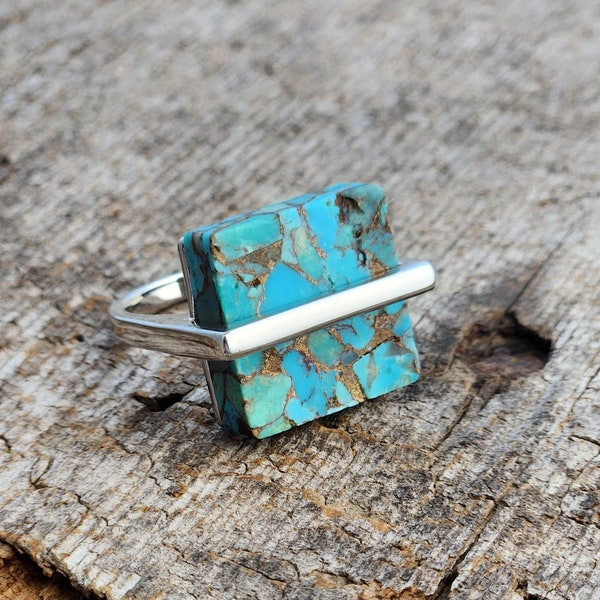 Turquoise Cube Ring
