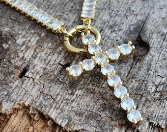 Crystal Cross Necklace