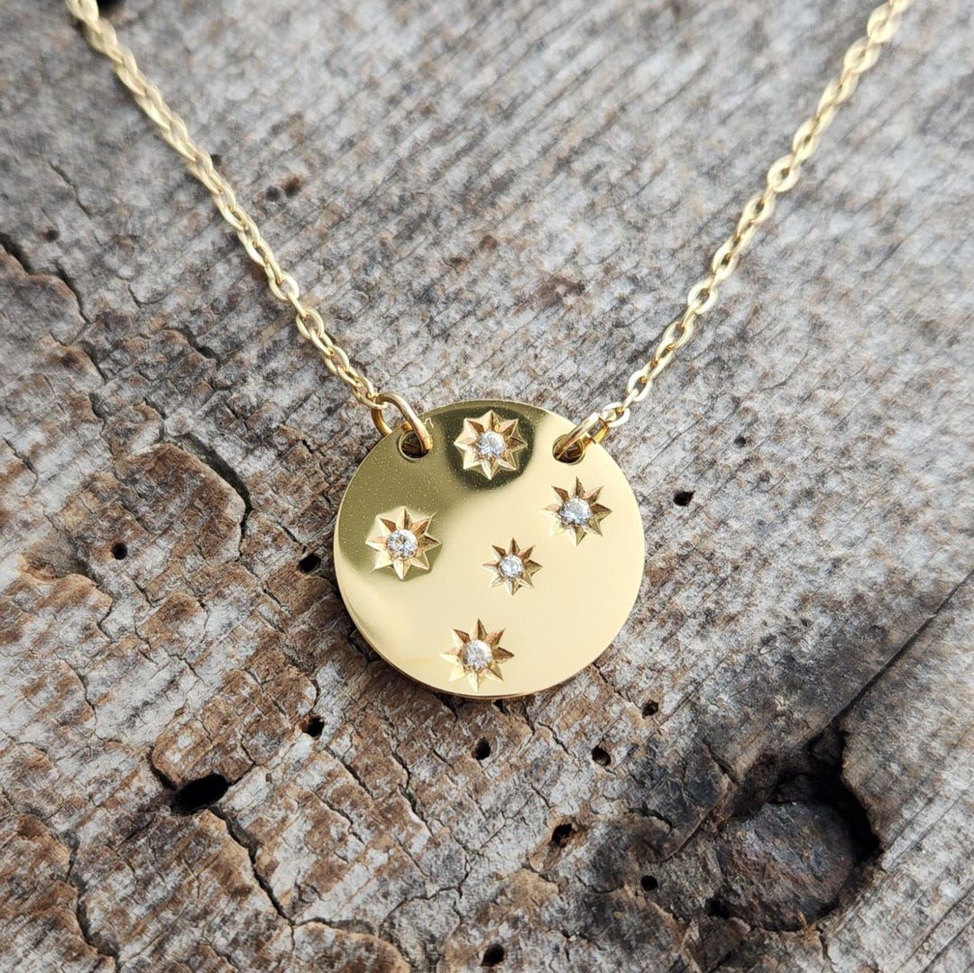 CRYSTAL CLEAR HEART FLAME CONSTELLATION NECKLACE main image 1
