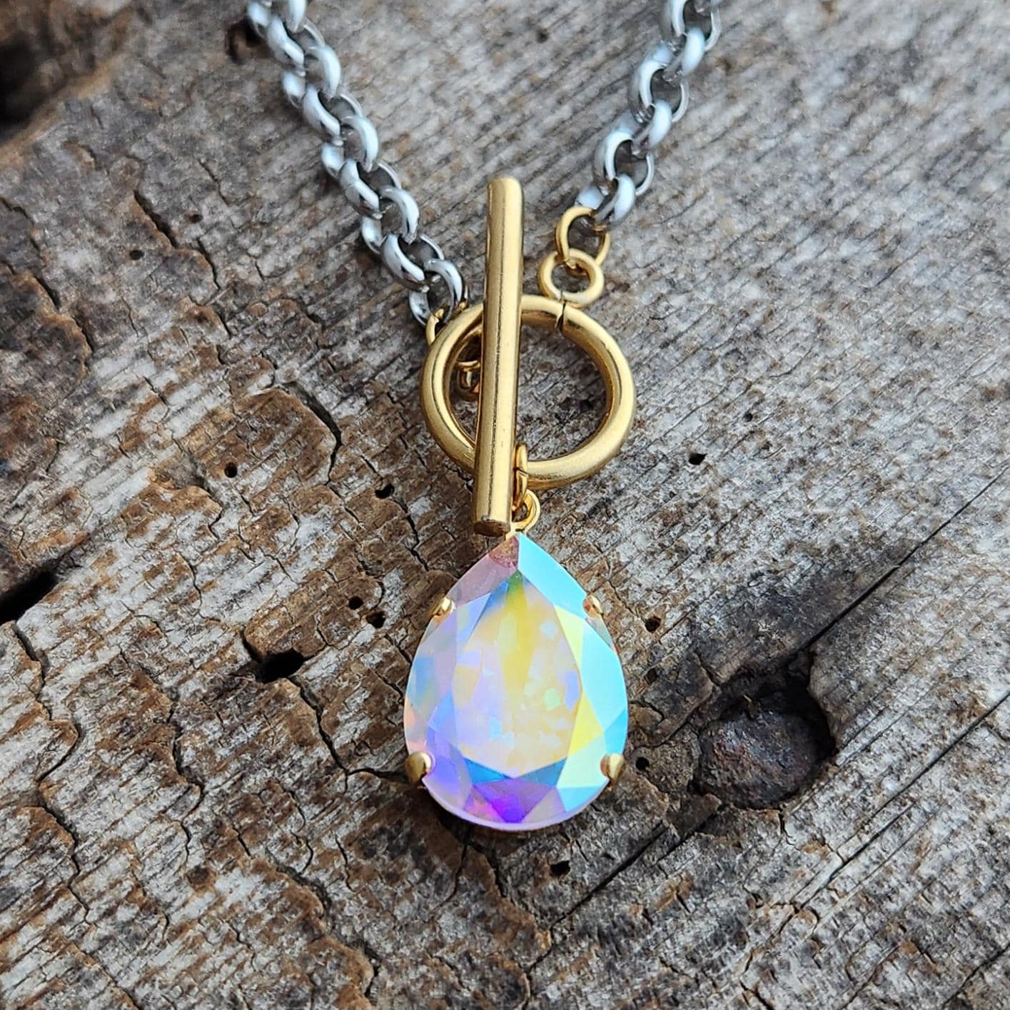 ネックレス aurora cosmo pendant Cosmo Necklace in Aurora Borealis - Etsy Canada