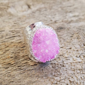 Pink Lemonade Druzy Ring Pink Lemonade