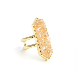Deja Vu Druzy Ring- Champagne