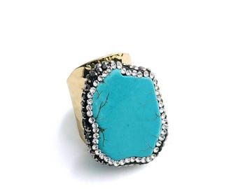 Chunky Turquoise Ring