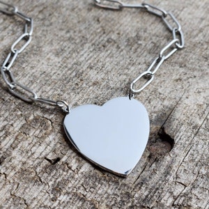 Happy Heart Necklace Silver