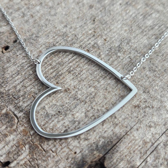 横向きハートネックレス - Etsy 日本