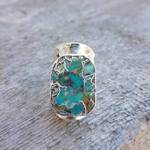 Silver Web Turquoise Ring