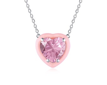 Pink Heart Necklace