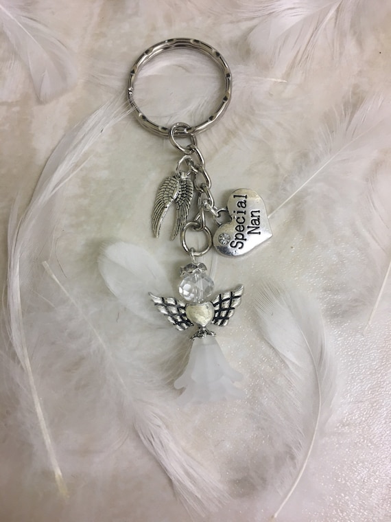 Nan Guardian Angel Silver Coloured Angel Pin With Gem Stone Sentimental Gift Ide