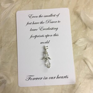 Miscarriage gift, simple baby loss gift, pregnancy loss, angel keyring, angel bag charm, clip on, infant loss image 5