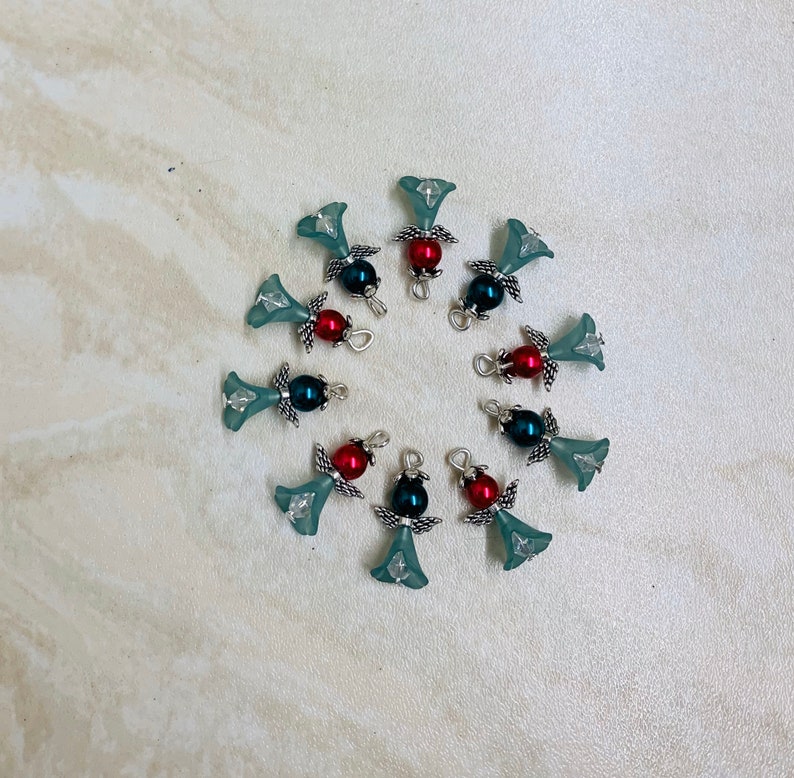 angels small angel charms religious angel charms Handmade Christmas angel charms xmas charms small Christmas charms festive pendants