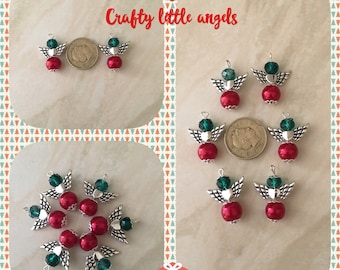 Christmas charms, christmas angel charms, handmade christmas angel charms, festive pendant, gift for her, jewellery charms