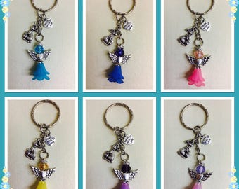 Easter gift, gift for her, kids alternative Easter present, Easter keyring, religious gift, Angel keychain, party bag filler