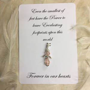 Miscarriage gift, simple baby loss gift, pregnancy loss, angel keyring, angel bag charm, clip on, infant loss image 4