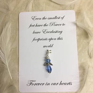 Miscarriage gift, simple baby loss gift, pregnancy loss, angel keyring, angel bag charm, clip on, infant loss image 3