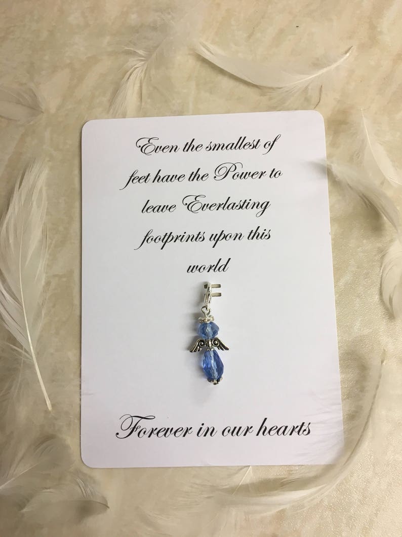 Miscarriage gift, simple baby loss gift, pregnancy loss, angel keyring, angel bag charm, clip on, infant loss image 3