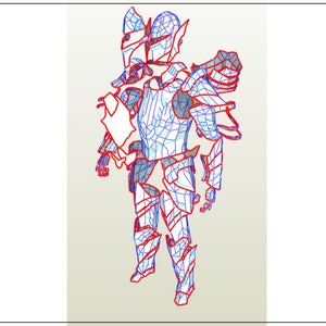 EVA Foam blueprints of Ebony armor suit EVA Foam templates male version