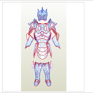 Glass body armor digital templates for EVA Foam build