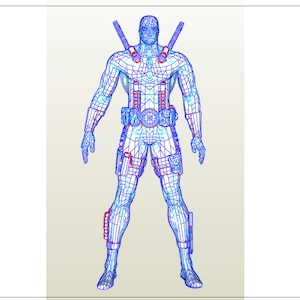 DeadpoolStatue pepakura templates for paper build