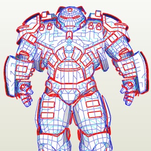 EVA foam templates paper kit of male Ebony body armor