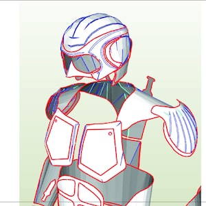 Black noir  cosplay suit body armor EVA Foam PDF, PDO digital templates