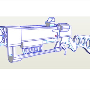 Laser rifle replica pattern for pepakura