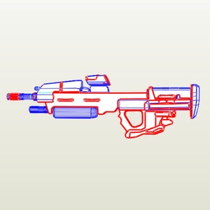 MA 37 assault rifle replica pepakura eva foam templates