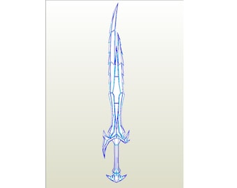 Modèles Daedric Great épée pepakura Téléchargement instantané