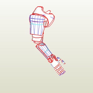 Edward Elric&#39;s bionic arm pepakura eva foam templates