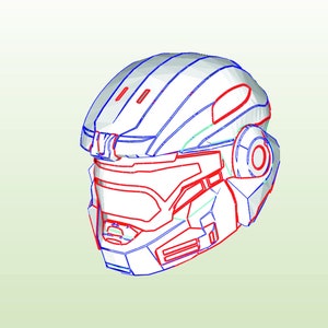 Noble 6 helmet papekura eva foam digital templates