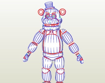 Bear Freddy digital  eva foam templates