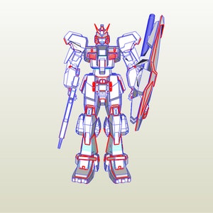 Gundam RX-178 MK II EvaFoam Pepakura Schablonen