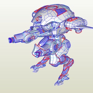 D.Va robot pepakura eva foam templates